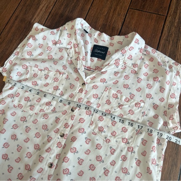 Jachs Girlfriend Dainty Floral Button Down Shirt Sleeveless Small Cottagecore S - Picture 5 of 12